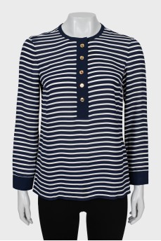 Striped silk blouse