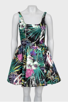 Floral print sleeveless dress