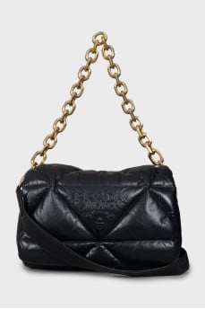 Quilted bag with embossed logo