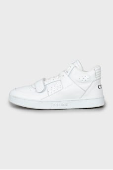 White leather sneakers