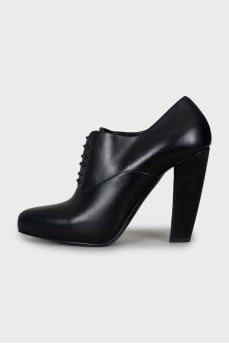 Black lace up ankle boots