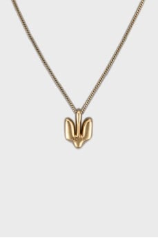 Gilded trident pendant