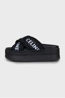 Chunky flip flops with signature logo