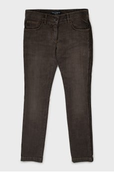 Skinny jeans in brown