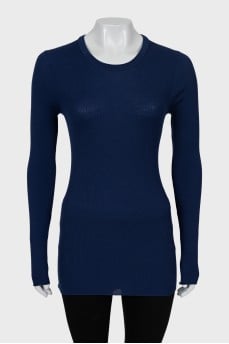 Merino wool ribbed jumper