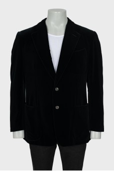Men's Velour Fitted Jacket