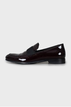 Men's Purple Patent Leather Loafers