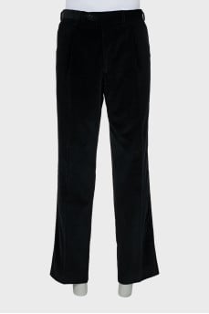 Men's Velour Trousers with Arrows