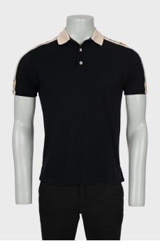 Men's polo shirt with branded print