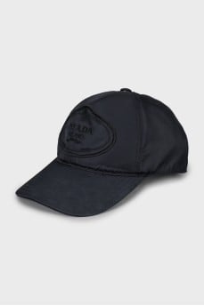 Black cap with branded patch