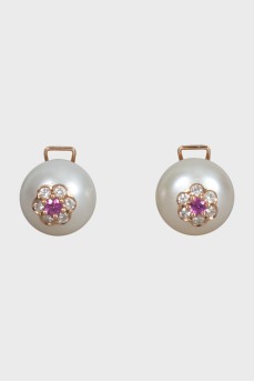 Berry rose gold earrings