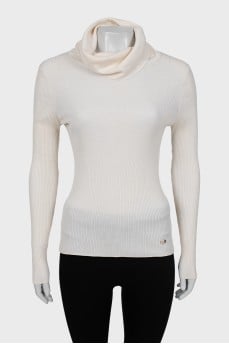 Ribbed wool and cashmere golf