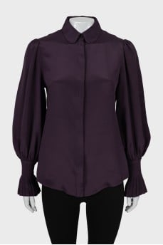 Fitted silk blouse