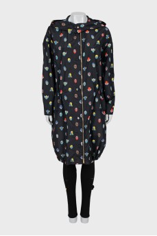 Black hooded cloak