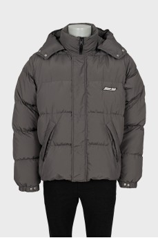 Men's down jacket with detachable sleeves