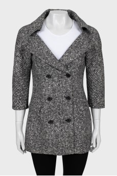 Double-breasted wool jacket
