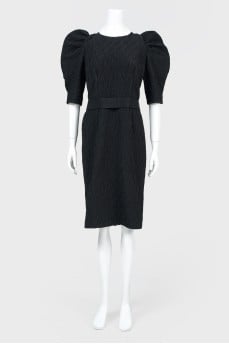 Midi's dress with lush sleeves