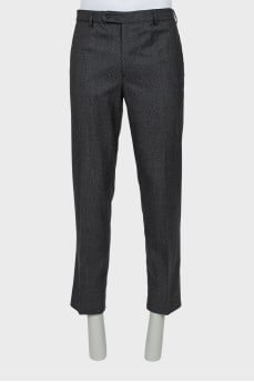 Men's wool trousers with print