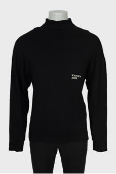 Men's golf shirt with text print