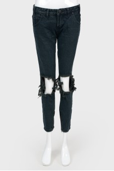 Ripped effect jeans