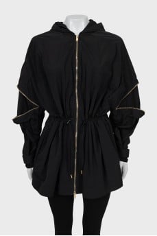 Fitted jacket with tag