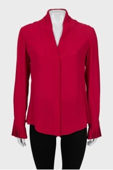 Fitted silk blouse