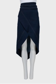 Asymmetrical Denim Skirt
