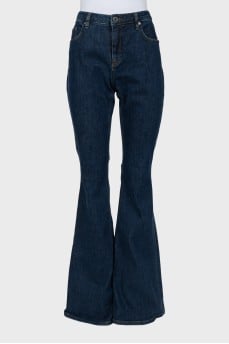 Blue flared jeans