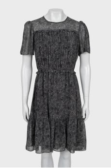 Fitted dress in animal print