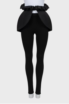 Black peplum with frills