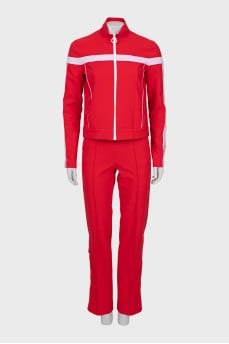 Red tracksuit with stripes