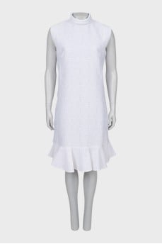 A-line dress in relief print