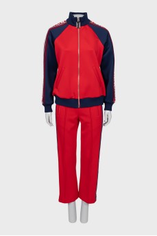 Two-tone tracksuit with tag