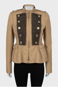 Brown jacket with wool lapels