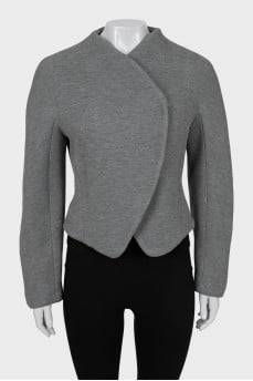 Cropped jacket in gray