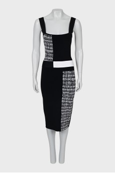 Bodycon dress with wide straps