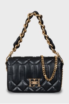 Quilted bag with gold chain