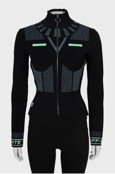 Slim-fit jumper with zip
