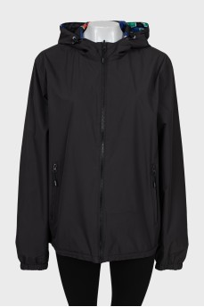 Reversible jacket with hood