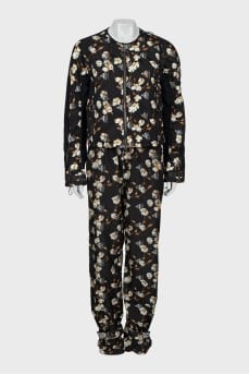 Suit with print decorated with lightning