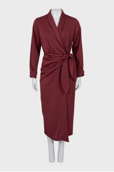 Wrap dress with long sleeves