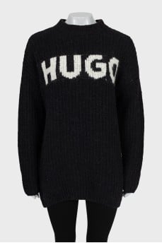 Oversized sweater with logo