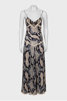 Animal print strappy dress