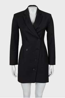 Button-down jacket dress with tag