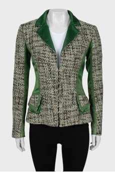 Fitted jacket with print