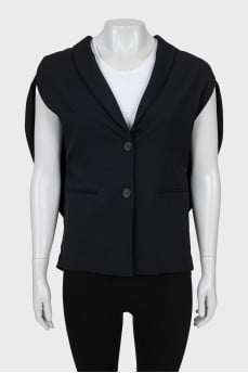 Black vest with accent shoulders