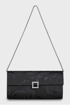 Textile clutch in floral print