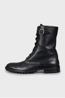 Men's leather lace-up boots
