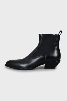 Leather Cossacks with metal insert
