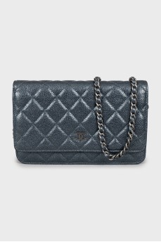 Кожаная мини-сумка Wallet on Chain